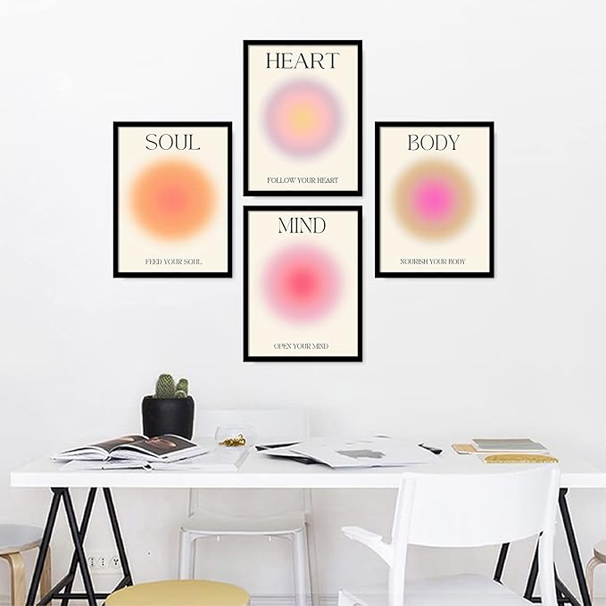 NCYEL 4 colorful abstract halo posters angel number positive energy - Image 5