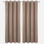 LEMOMO Blackout Curtains 52 x 90 Inch Long Cappuccino Curtains Set of 2 Panels - Image 2