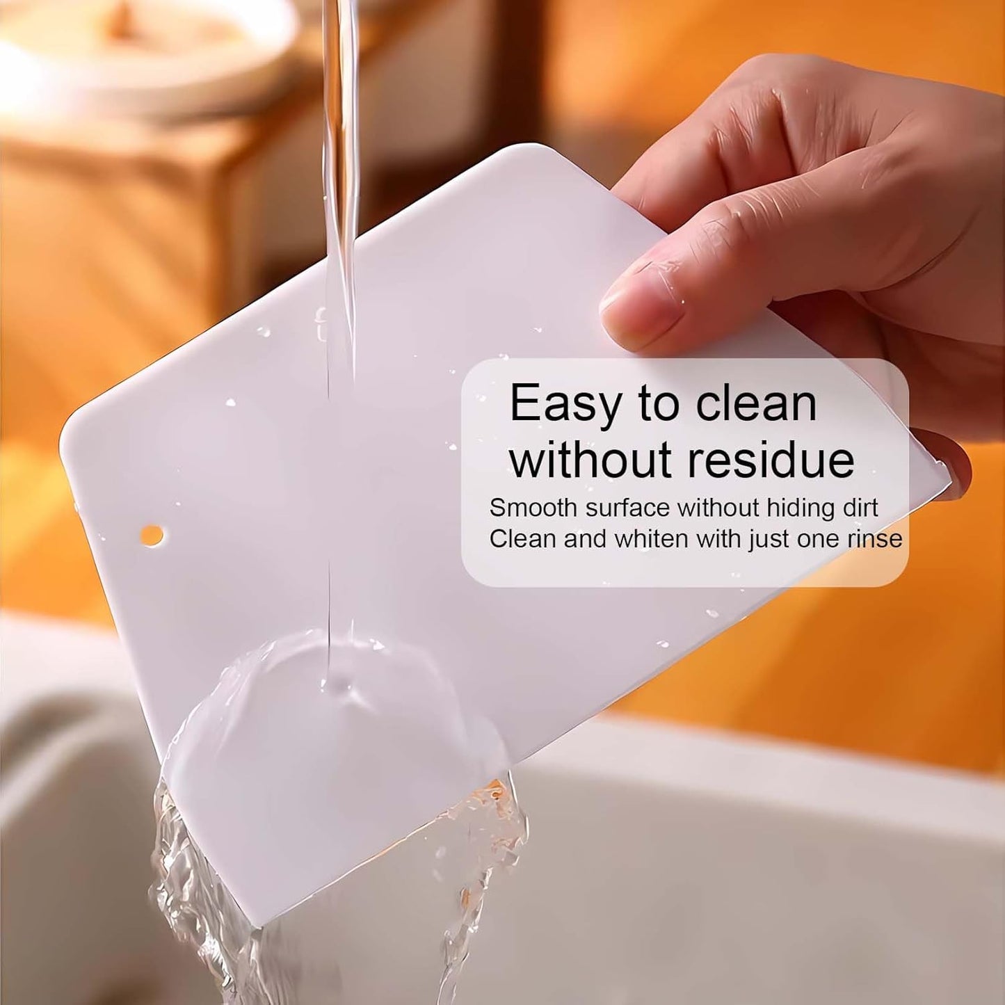 4 PCS Dough Scraper Bench Scraper, Plastic Bench Scraper for Dough Cutter for Bread Cake Dough Fondant Icing