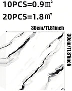 Chejiaye 10pcs Marble Peel and Stick Backsplash Waterproof Washroom Wall Panels - Image 4