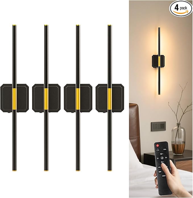 GvvooHome Battery Operated Wall Sconce Detachable 360°Rotate, Wireless Wall by GvvooHome