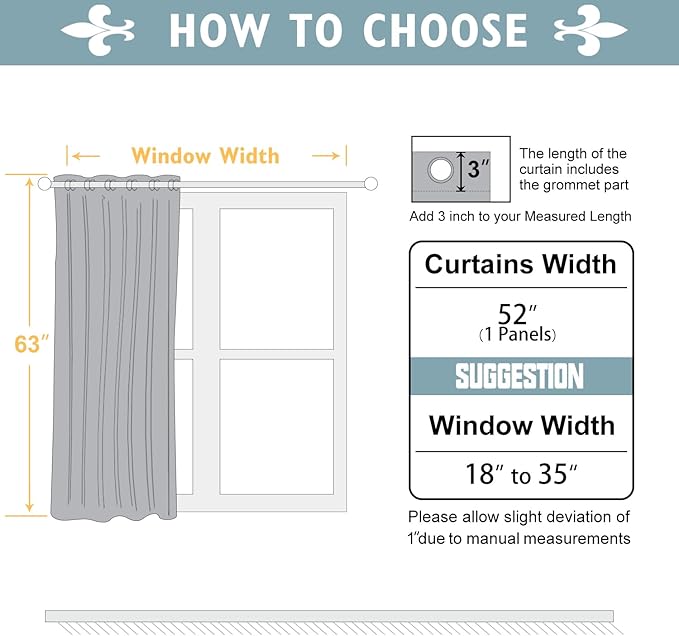 ChrisDowa Blackout Curtains 63 inches Long - Image 5