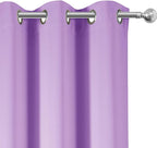 LEMOMO Blackout Curtains 52 x 90 Inch Long Lavender Curtains Set of 2 Panels - Image 6