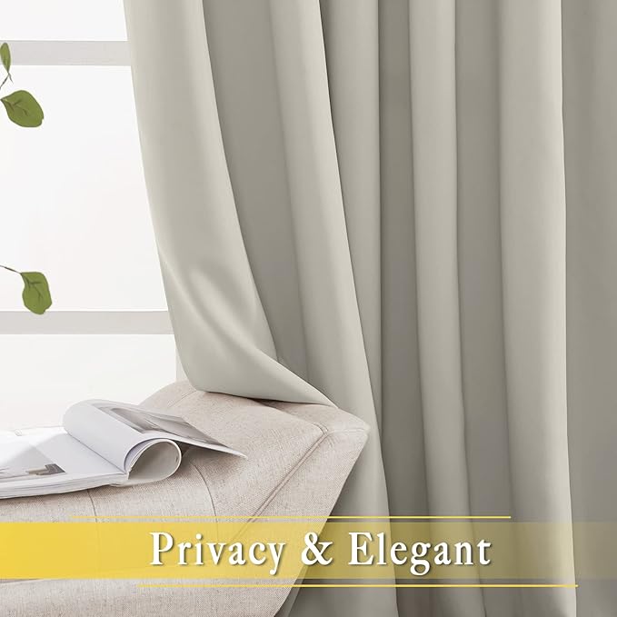 NICETOWN Sliding Door Curtain 108 inches Long, Grommet Privacy Room Darkening - Image 6