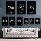 GUBIYU Set of 3 Framed Farmhouse You and Me Wall Art - Image 2