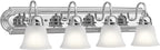 Kichler 30" 4-Light Vanity Bath Light in Chrome, Modern Bathroom Light by Kichler