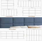 IFNOW Wall Mounted Upholstered Headboard Full, 3D Peel and Stick Soundproof - Image 6