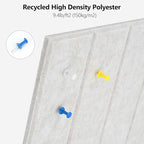 Acoustic Felt Bulletin Board Tiles Self-Adhesive Sound Absorbing Wall Panels - Image 3