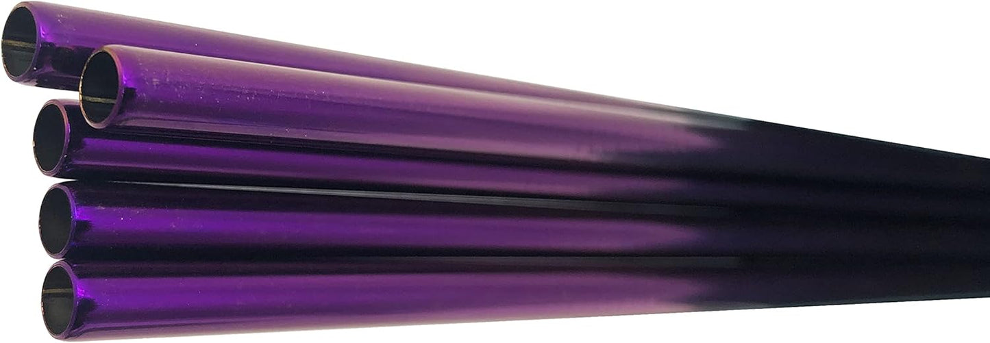 10 Pcs Stainless Steel Straws, Reusable Drinking Straws, Straight Metal Straw Sets with 2 Pcs Cleaning Brushes (10.5 Inch, Purple)