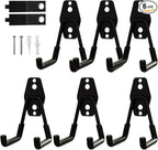 6-Pack Small Square Heavy Duty Garage Hooks, Utility Room Storage by CRXCRC