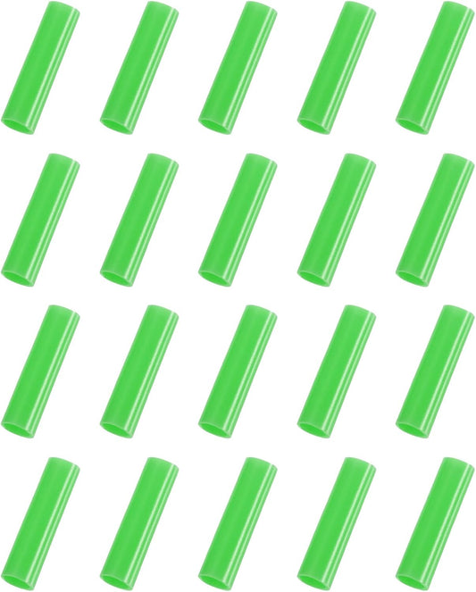 uxcell 20Pcs Silicone Straw Tips, Metal Straw Covers, Soft Reusable Straws Tips Fit for 8mm/0.31" OD Stainless Steel Straws (Green)