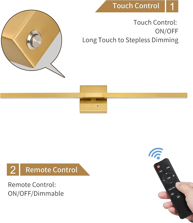 Rayogale 32 Inch Rechargeable Wall Sconce - Image 6