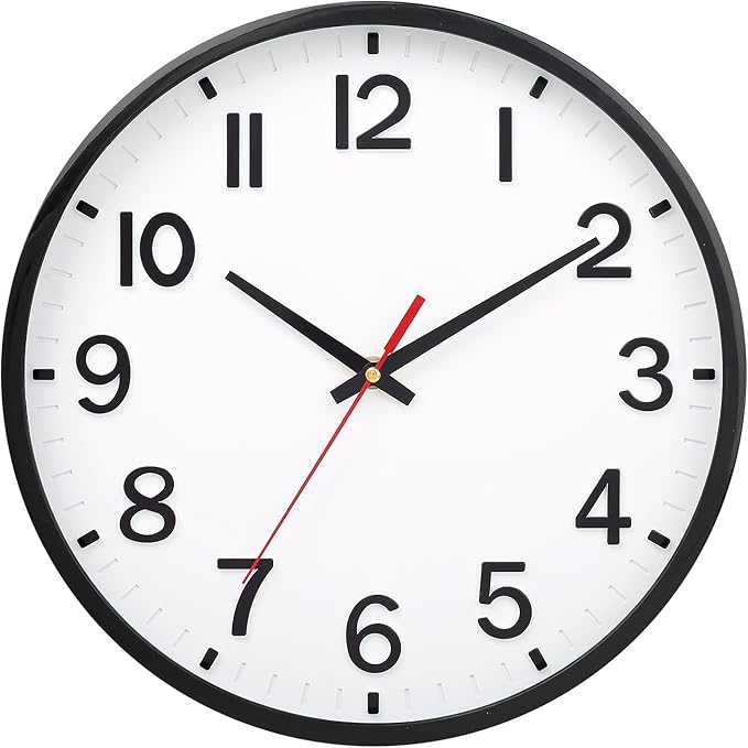 Wall Clocks Battery Operated 10 inch Modern Wall Clock, Silent Non Ticking Wall by Unknown