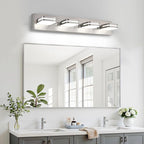 360° Rotate LED Bathroom Vanity Light Fixtures, 1600LM Acrylic Brushed Nickel - Image 7
