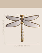 Dragonfly Wall Mirror Decor, Butterfly Art Wall Mirrors, Retro Gold Resin - Image 6