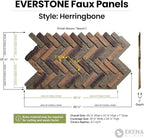 EverStone Herringbone Faux Brick Panel, 46 1/2"W x 25 1/4"H x 1"D, Antique - Image 2