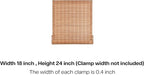 LazBlinds No Tools No Drill Bamboo Roller Shades, Cordless Bamboo Blinds - Image 7