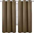 LEMOMO Brown Thermal Blackout Curtains/42 x 72 Inch/Set of 2 Panels Room - Image 2