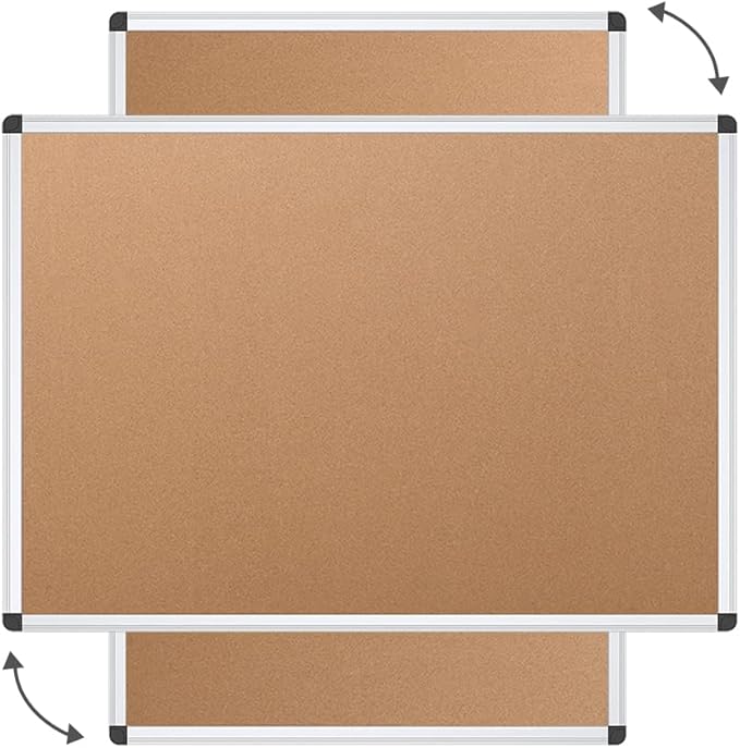 VIZ-PRO Cork Notice Board, 48 X 24 Inches - Image 3
