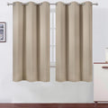 LEMOMO Blackout Curtains 42 x 63 inch/Khaki Curtains Set of 2 Panels/Thermal by Lemomo