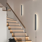 KELUOLY Modern Plug in Wall Sconces, 23.6 inch Frosted Black LED Long Wall - Image 8