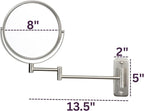 JERDON Wall-Mounted Magnifying Mirror - Image 3