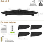 Forbena Black Floating Corner Bookshelf - Image 2