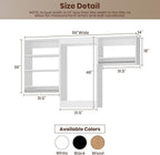 ROOMTEC Modular Closet System, Wall-Mounted Wooden Tower - Image 9