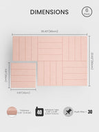Bumusty Large Cork Board Alternative-36 x 24" Felt Bulletin Board Tiles - Image 2