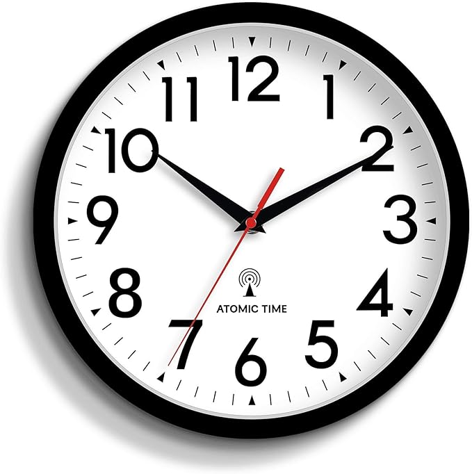 DAXSMY Atomic Wall Clock Analog 14 Inch Battery Operated Modern Decorative by DAXSMY