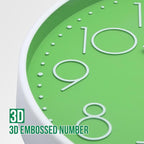 Wall Clock 12 Inch Non-Ticking Silent Modern Simple Style Round Decor Clock - Image 6