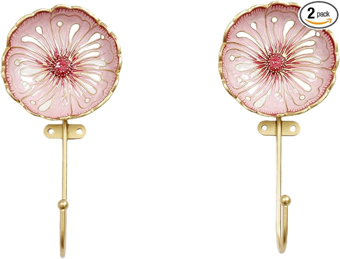 Vintage Wall Hooks Decorative Rack Hangers, 2 Pack Metal Wall Mounted Hook by bordorsse