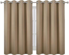LEMOMO Natural Thermal Blackout Curtains/52 x 45 Inch/Set of 2 Panels Room - Image 2
