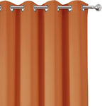 LEMOMO Orange Blackout Curtains 52 x 63 Inch Length/Set of 2 Curtain - Image 7