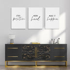 GUBIYU 3 Pcs Office Wall Decor Stay Positive, Hard Work Wall Art, Motivational - Image 3