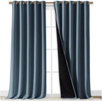 NICETOWN Full Shading Curtains for Windows, Smoky Blue, 62 inches W x 95 inches - Image 2