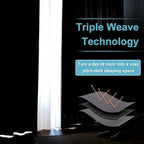 RYB HOME Extra Wide Curtains for Divider Room Separation Soundproof Temporary - Image 6