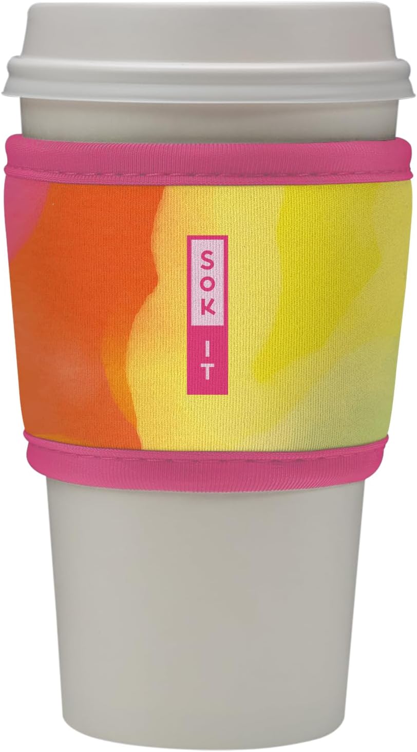 Sok It HotSok Coffee & Tea Reusable Insulated Neoprene Cup Sleeve (Color Burst)
