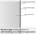 Beveled Bathroom Mirror for Wall, Rectangle Frameless Wall Mirror 16" x 12" - Image 3