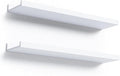 Boswillon 23.6 Inches Long Floating Shelves, 2 Set Modern White Wall Shelf by Boswillon
