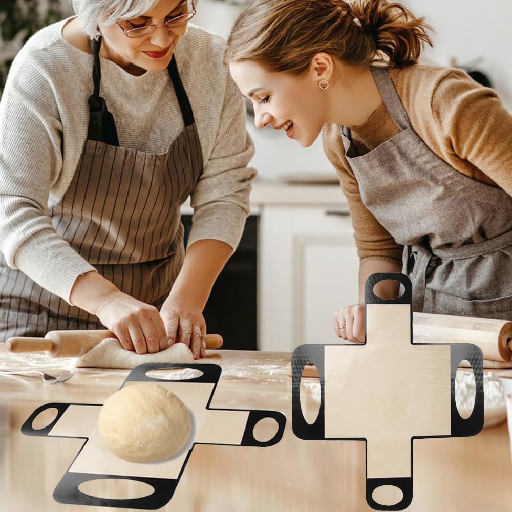 Silicone Bread Sling Mat - Reusable Sourdough Bread Making Loaf Pan Lifter Liner Non-stick & Easy Clean Dough Transfer Mats with 4 Handles Fits for 9x5" or 1.5lb Loaf Pans