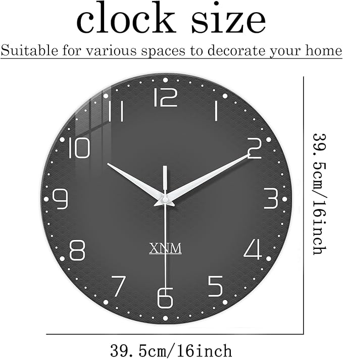 XNM Minimalist Large Clocks for Living Room Round Wall Clock Battery Operated - Image 5