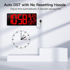 18" Digital Wall Clock Large Display/Bluetooth Sync Time, Large Wall Clock - Image 5