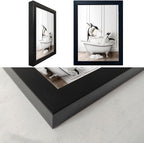 Kids Bathroom Wall Art Framed Black and White Animal Wall Art Cute Penguins in - Image 3