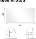 KOCUUY Silver Framed Mirror, HD Tempered Glass, Anti-Rust Frame, Modern Design - Image 10