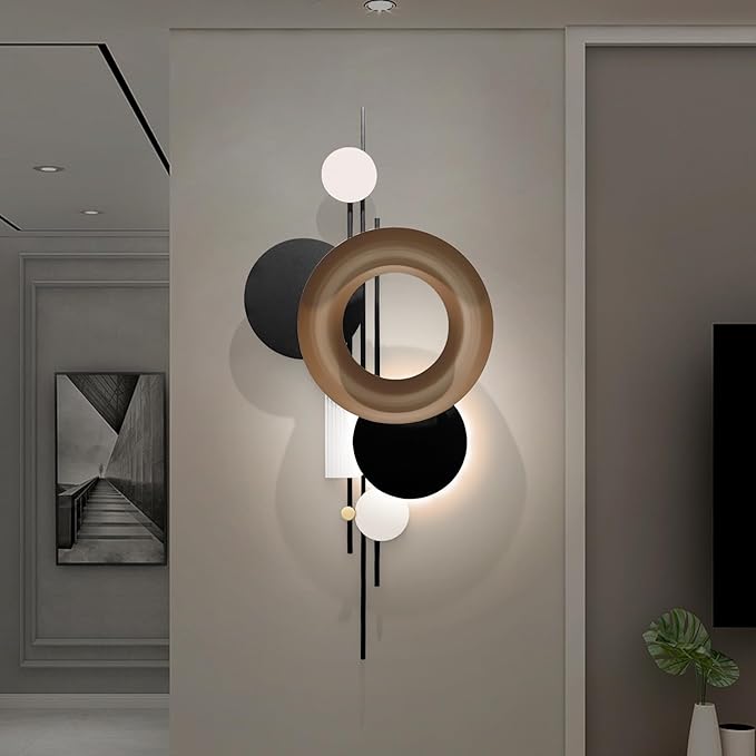 HEBOIX Large 3D Wall Art with Led Lights Luminescence，Metal Wall Art - Image 8