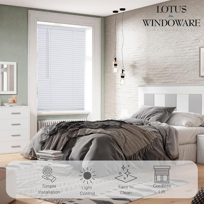 LOTUS & WINDOWARE Cordless Mini Blind, 16.5" Wide x 84" Long - Image 3