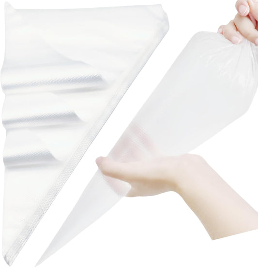 21 Inch Extra Large Piping Bags 200 Pack - Disposable Pastry Bags - Thick Anti-Burst Pastry Icing Frosting Piping Bags For Decorating Cupcakes Cakes Cookies (Large 21 Inch-200 Pack)