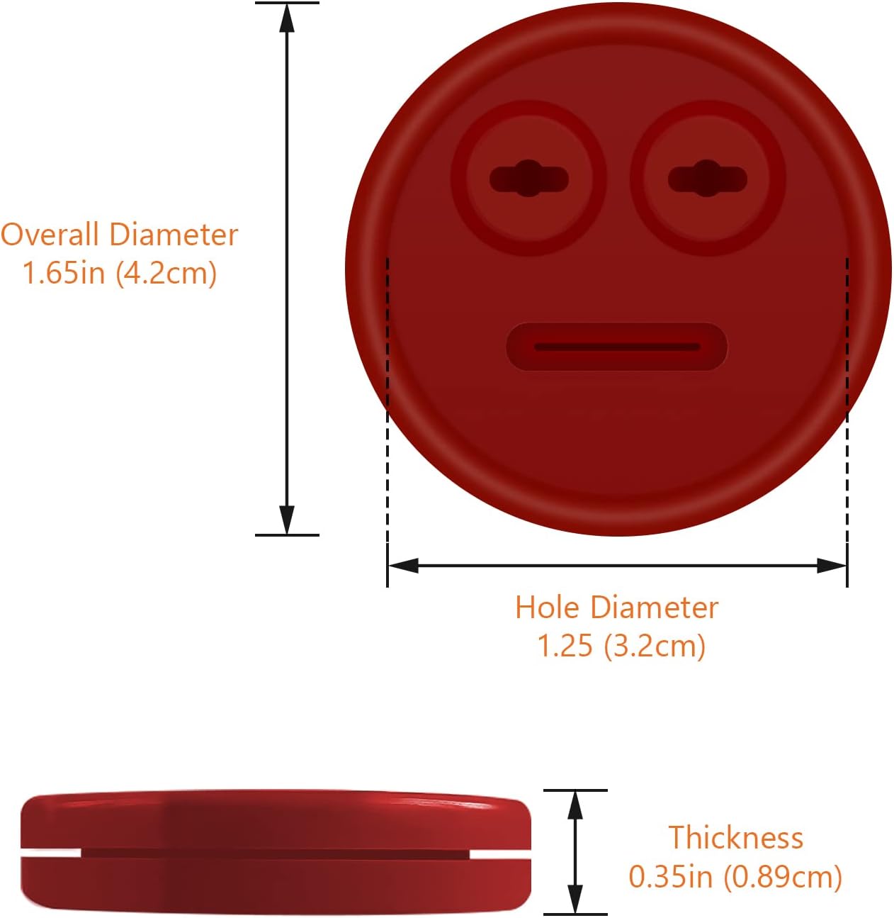 4 Pack Thermometer Meat Probe Red Grommet for Grills, Compatible with Weber 85037 Smokey Mountain Cookers Accessories, and Other Smoer DIY Thermometer Sensor Port