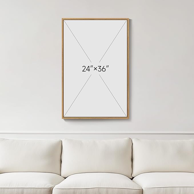 Framed Neutral Abstract Wall Art, Large Modern Canvas Prints Paintings Artwork - Image 3